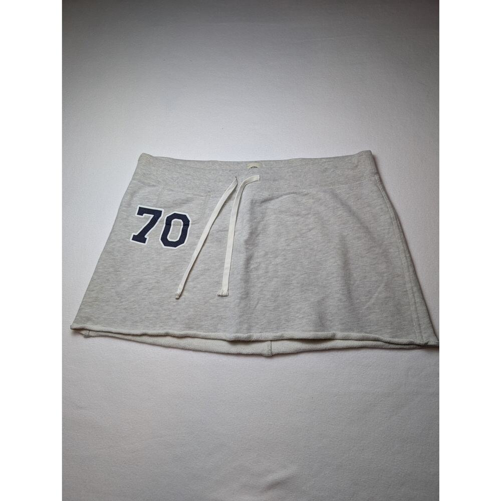 Abercrombie and Fitch Vintage Gray Cotton Skirt Size Large 70